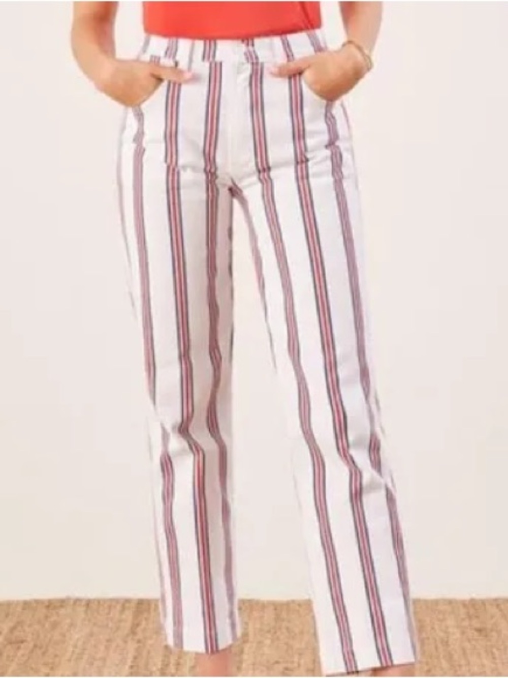Reformation Roper Jeans in the Grenada Stripe, Size 28 - Picture 4 of 9